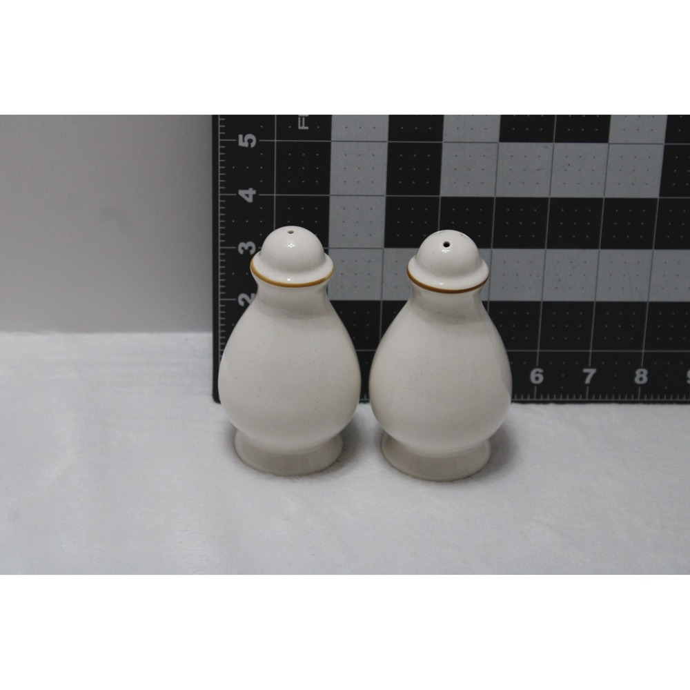 Vintage Japan Ceramic Salt and Pepper Shakers Cream Pear Shape Set of 2